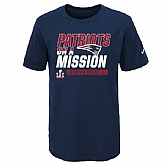 Youth New England Patriots Nike Navy Super Bowl LI Bound Verbiage T-Shirt